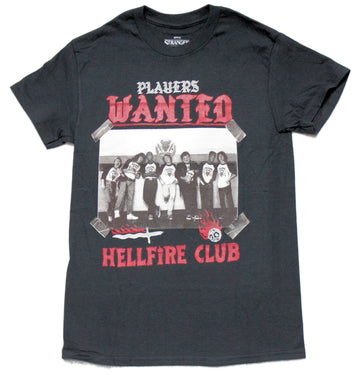 Stranger Things Mens T-Shirt - Hellfire Club Photo Players Wanted