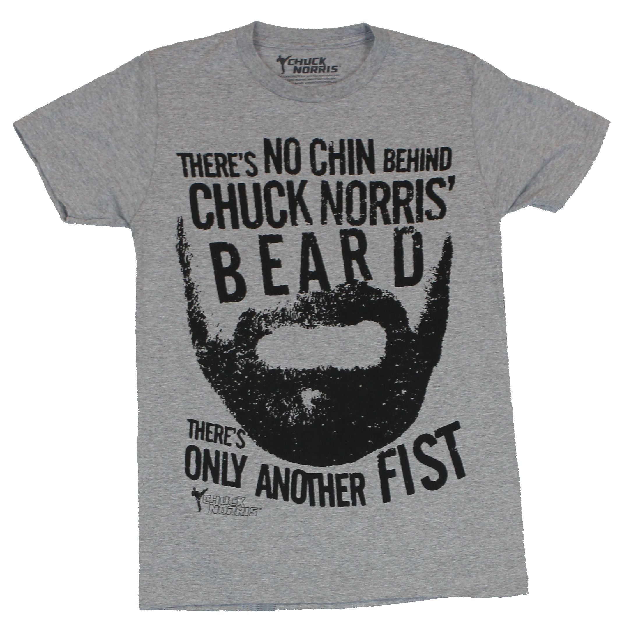Chuck Norris Mens T-Shirt - "There is No Chin Behind Chucks Beard?." Image
