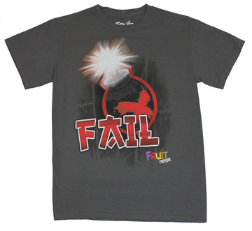 Fruit Ninja Mens T-Shirt  - Fail Giant Bomb Image on Gray