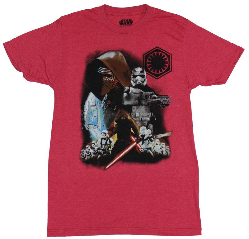 Star Wars Force Awakens  Mens T-Shirt - Kylo Ren & Stormtroopers Action Collage - Inmyparentsbasement.com