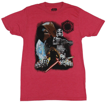 Star Wars Force Awakens  Mens T-Shirt - Kylo Ren & Stormtroopers Action Collage