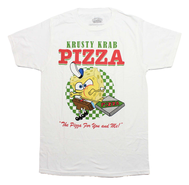 Spongebob Squarepants Mens T-Shirt - Krusty Krab Pizza For You and Me