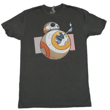 Star Wars Mens T-Shirt - Giant BB-8 Gun Drawn