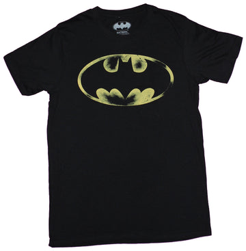 Batman Mens T-Shirt  - Rubbed Distressed Classic Logo Image