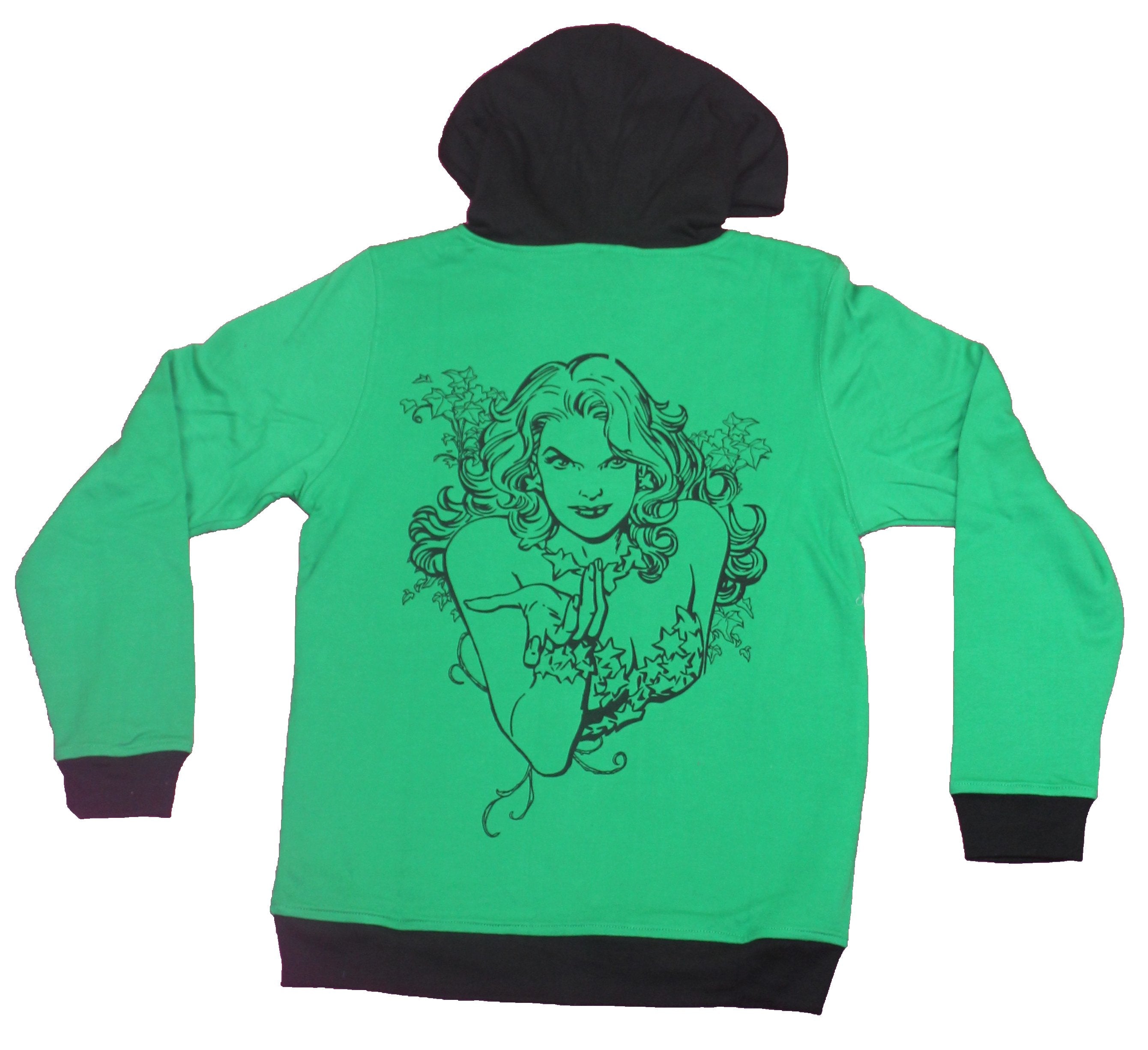Poison Ivy Girls Juniors Pull-Over Hoodie - Back Side Portrait Lapel Name