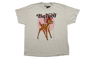 Disney's Bambi Mens T-Shirt - Standing In Front of Pink Circle