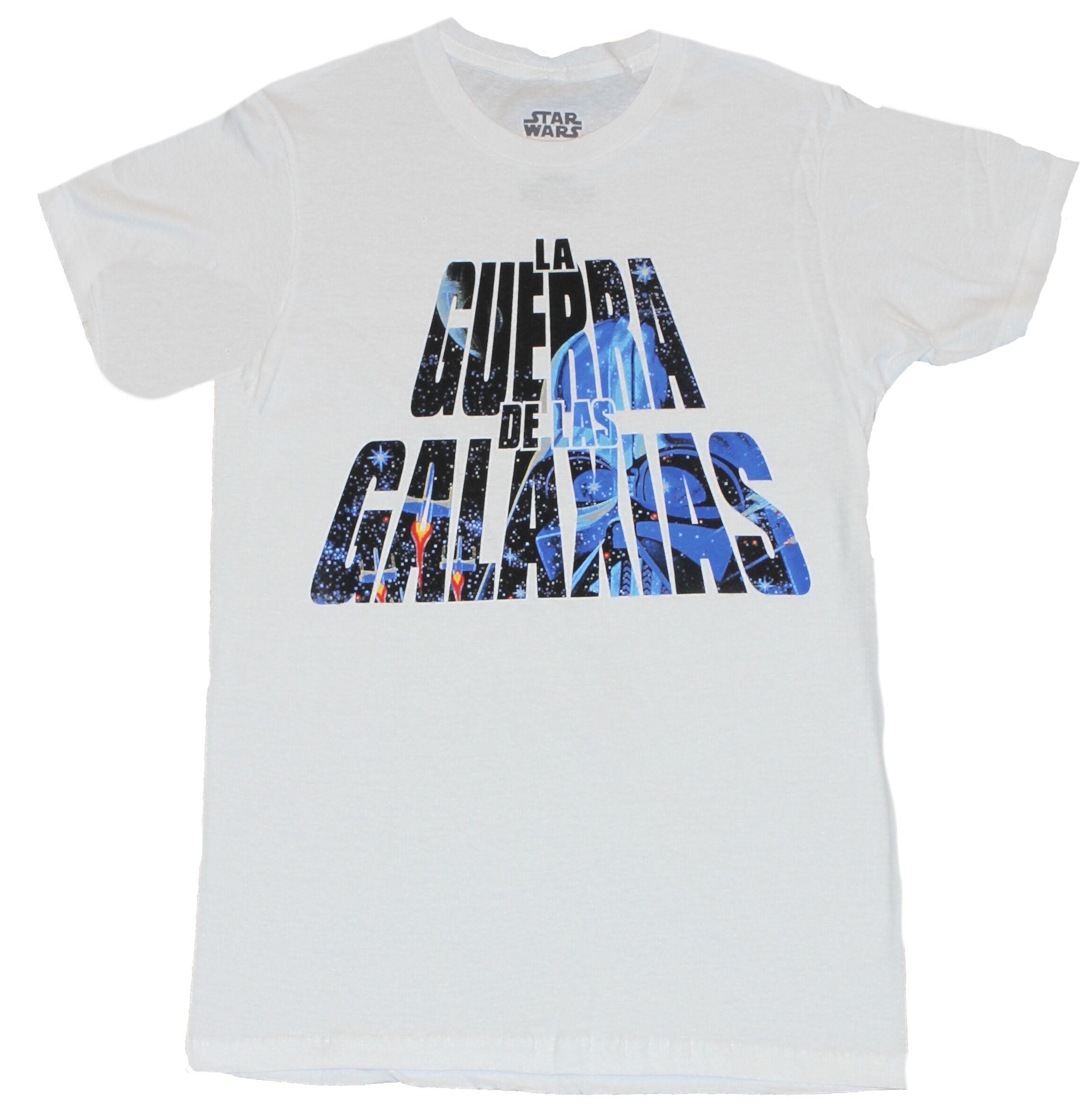 Star Wars Mens T-Shirt - "La Guerra De Las Galaxias" Spacey Logo