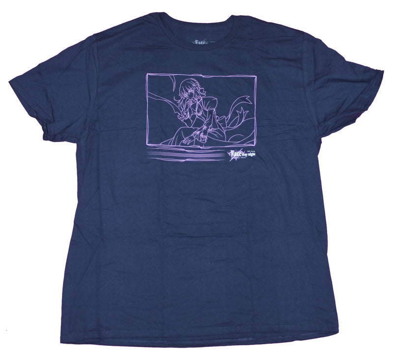 Fate Stay Night Mens T-Shirt- Line Drawn Image Heaven's Feel