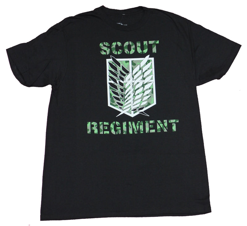 Attack on Titan Mens T-Shirt - Scout Regiment Camo Shield