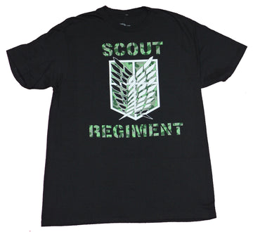 Attack on Titan Mens T-Shirt - Scout Regiment Camo Shield