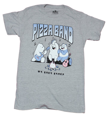 We Bare Bears Mens T-Shirt - Pizza Band Campfire Image