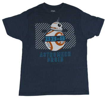 Star Wars Mens T-Shirt  - BB-8 Astromech Droid Picture Over Name