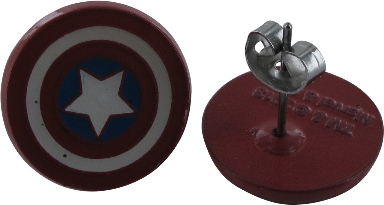 Marvel: Captain America Stud Earrings 3 Pair Shield Face Set