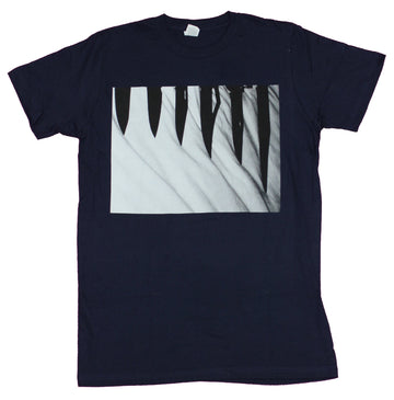 Knives Mens T-Shirt- Silhouette of Progressively Bigger Knives Image