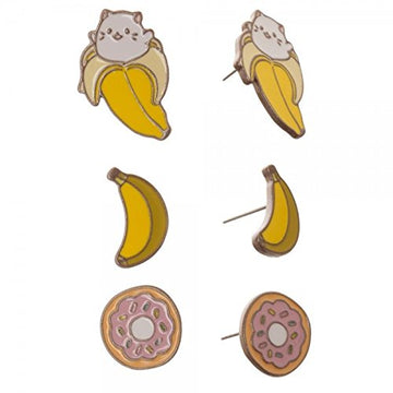 Bananya Japanese Cartoon Anime Earrings - Japanese Anime Accessories - Anime Jewelry