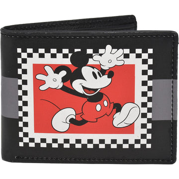 Disney's Mickey Mouse Vintage Bifold Wallet in a Decorative Tin Case, Multi