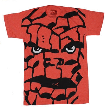 Thing (Marvel Comics) Mens T-Shirt - Giant Ben Grimm Rock Face Image