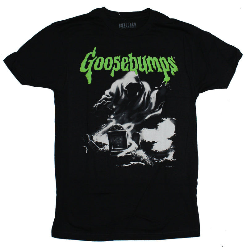 Goosebumps Mens T-Shirt - Scary Ghost Under Logo Image