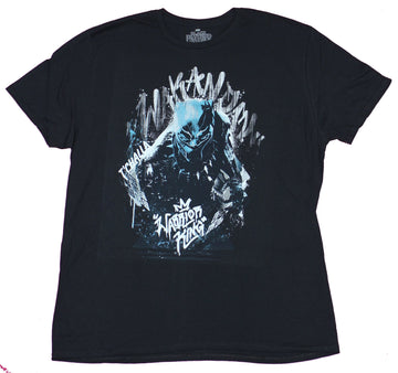 Black Panther Mens T-Shirt- Dripping Black Panther Under Wakanda