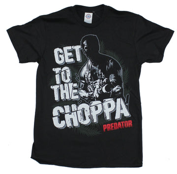 Predator Mens T-Shirt - Arnold Get To The Choppa Image
