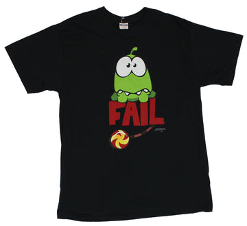Cut the Rope (Blockbuster App) Mens T-Shirt  - On Nom Says Fail on Black