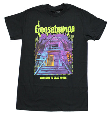 Goosebumps Mens T-Shirt - Welcome To Dead House Door Image