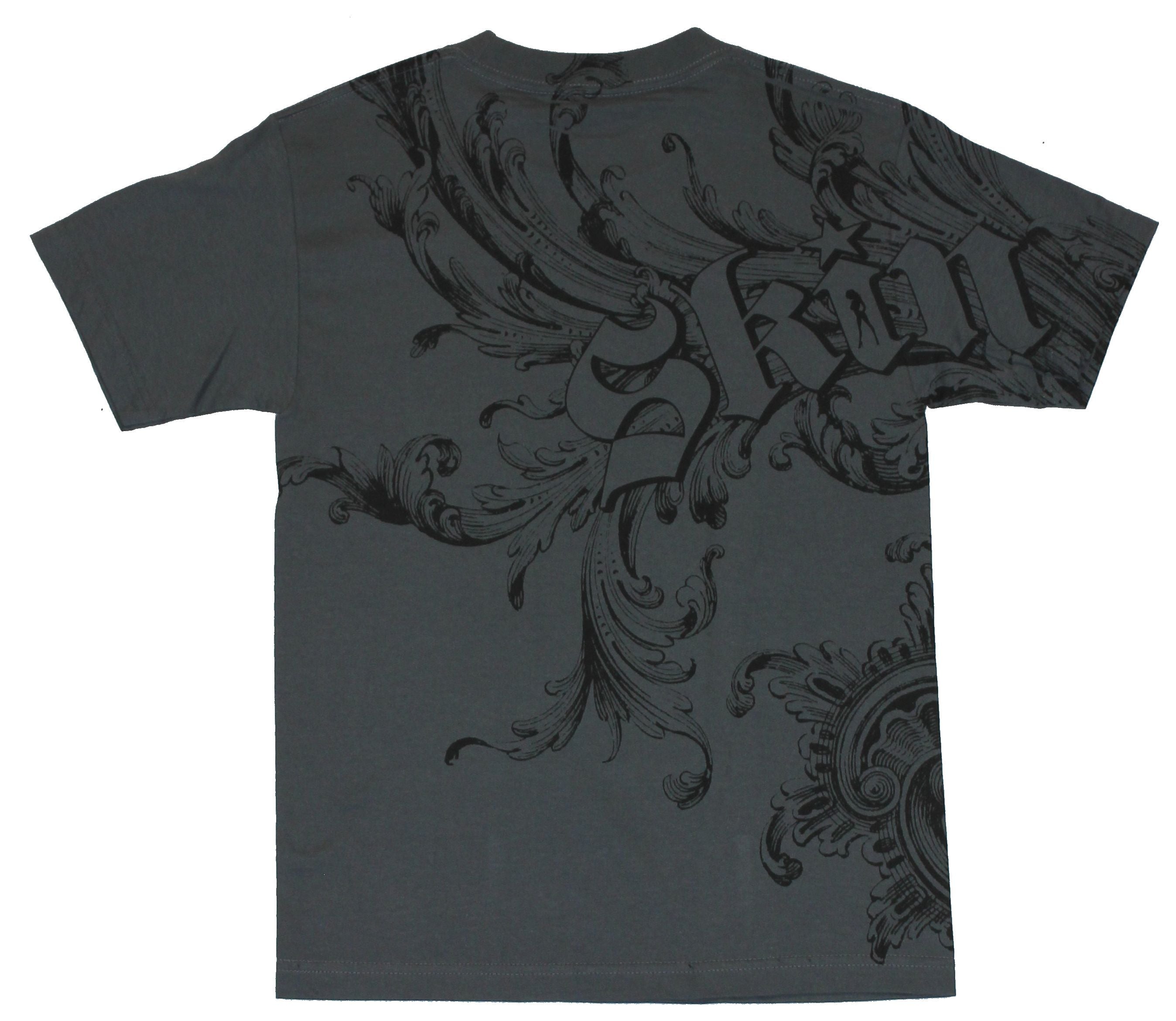Skin Industries Mens T-Shirt -  Sweeping Paisley Girl Silhouette in I  Design