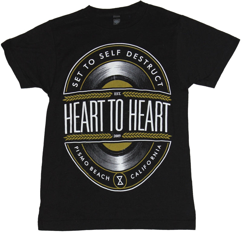 Heart to Heart  Mens T-Shirt - Set to Self Destruct Circle Logo - Inmyparentsbasement.com