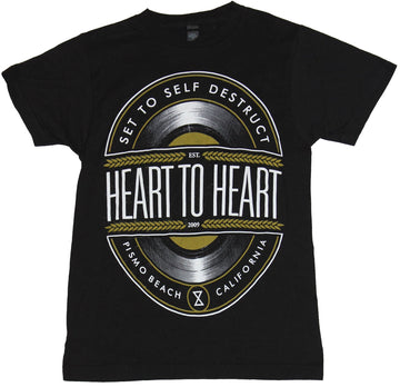 Heart to Heart  Mens T-Shirt - Set to Self Destruct Circle Logo
