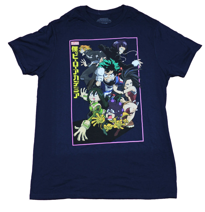 My Hero Academia Mens T-Shirt - Kanji Attacking group Image - Inmyparentsbasement.com