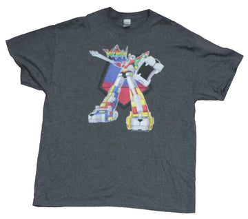 Voltron Mens T-Shirt - Big Stance Battle Ready Image