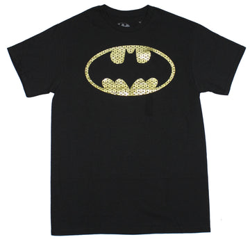 Batman (DC Comics)  Mens T-Shirt - Gold Foil Hexagon Styled Logo