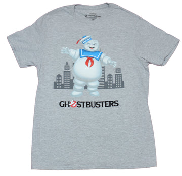 Ghostbusters Mens T-Shirt - Stay Puft Marshmallow Man Over Name