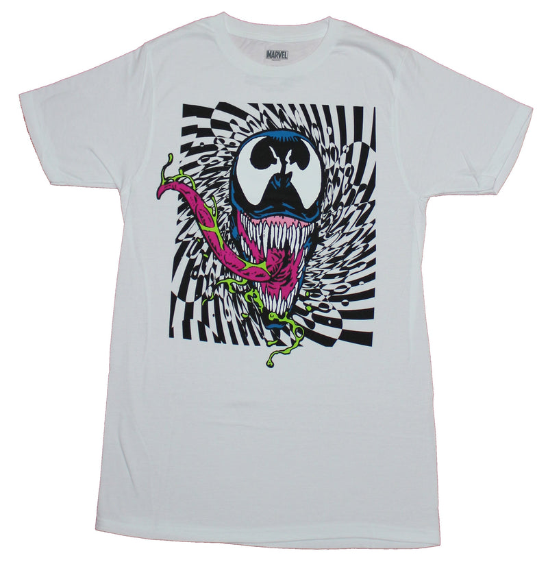 Venom Mens T-shirt - Hypnotized Green Spit Long Tongue Crazy Face
