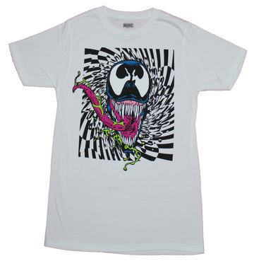 Venom Mens T-shirt - Hypnotized Green Spit Long Tongue Crazy Face