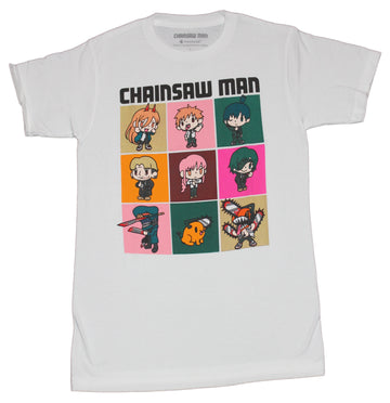 Chainsaw Man Mens T-Shirt - Chibi Character Boxes