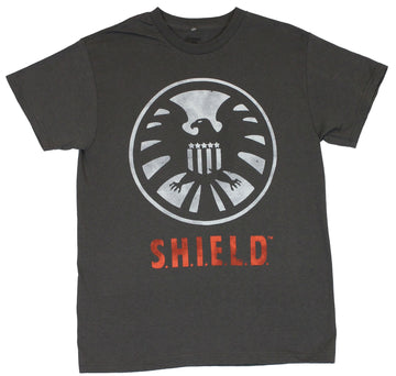 SHIELD (Marvel Comics) Mens T-Shirt - Distressed Circle Logo Image