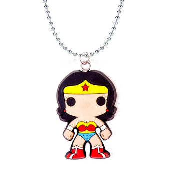 Wonder Woman Funko Pop Heroes Chain Rubber Pendant Necklace