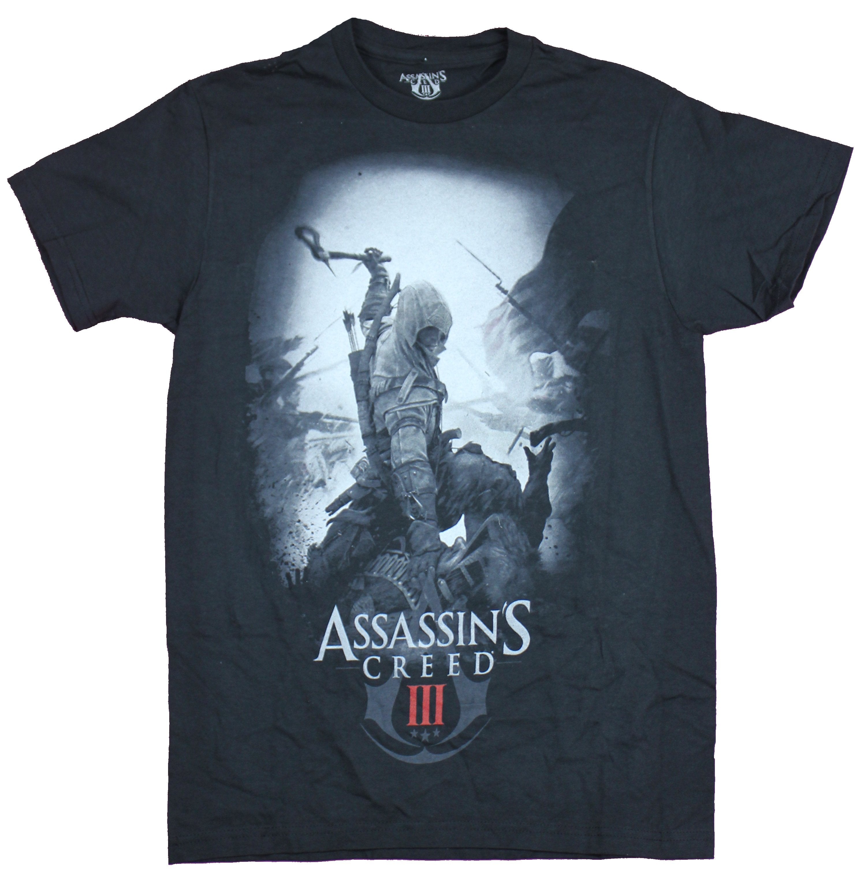 Assassin's Creed III Mens T-Shirt  - Diving Assassin Attack Image