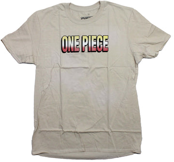 One Piece Mens T-Shirt - Name Across Center Monkey Luffy On Back