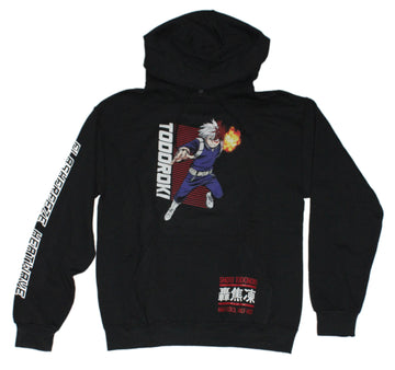 Black  My Hero Academia Hoodie Ft Shoto Todoroki