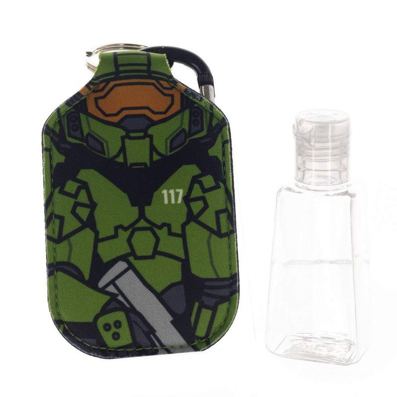 Halo Master Chief UNSC Keychain with Hand Sanitizer Bottle Holder - Inmyparentsbasement.com