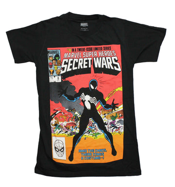 Spider-man Mens T-Shirt -Marvel Secret Wars Issue 8 Symbiote Symbol