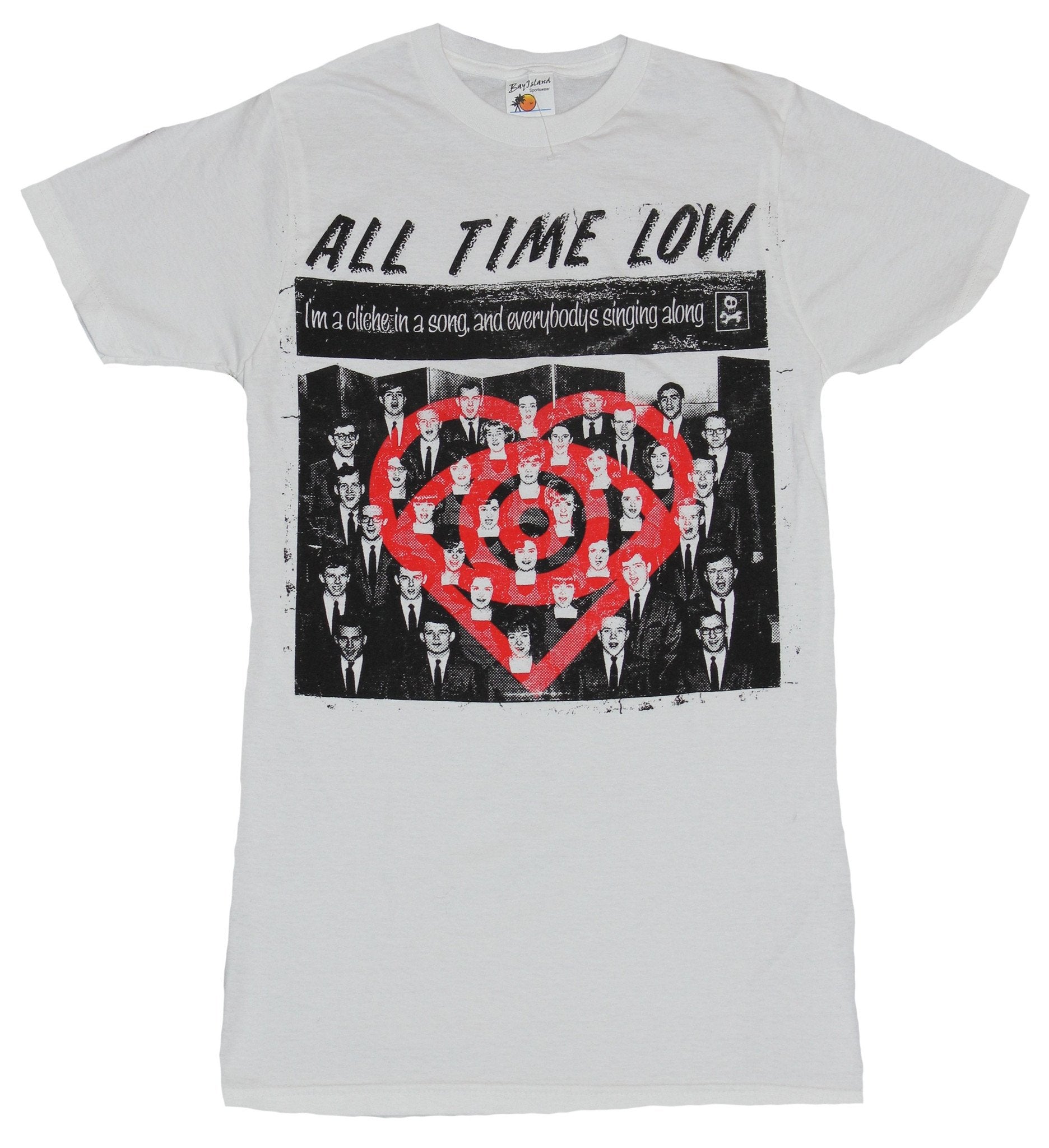 All Time Low Mens T-Shirt- I'm a ClichLogo Over People Photo Image