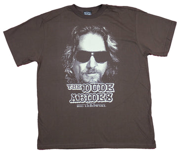 The Big Lebowski Mens T-Shirt  - The Dude Abides Dotted Face Image