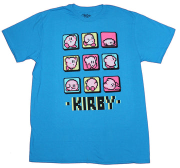 Kirby Mens T-Shirt - Kirby Nine Box Pixeled Image