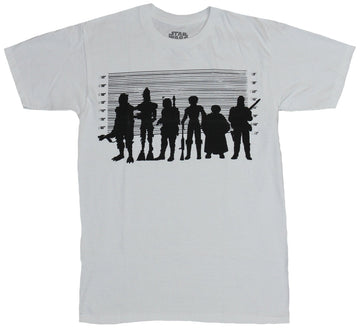 Star Wars Mens T-Shirt - Boba Fett IG-88 and More in A Bounty Hunter Line Up