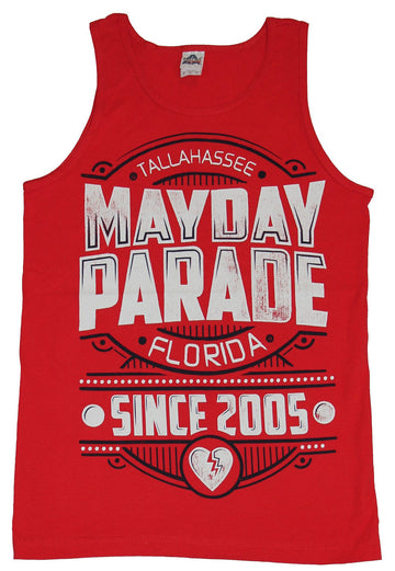 Mayday Parade Mens Tank Top - Broken Heart Tallahasse Since 2005 Image