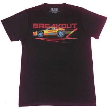 Rocket League Mens T-Shirt- Breakout Red Car Action Image