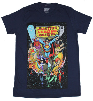 Justice League (DC Comics) Mens T-Shirt - George Perez Classic 216 Group Cover